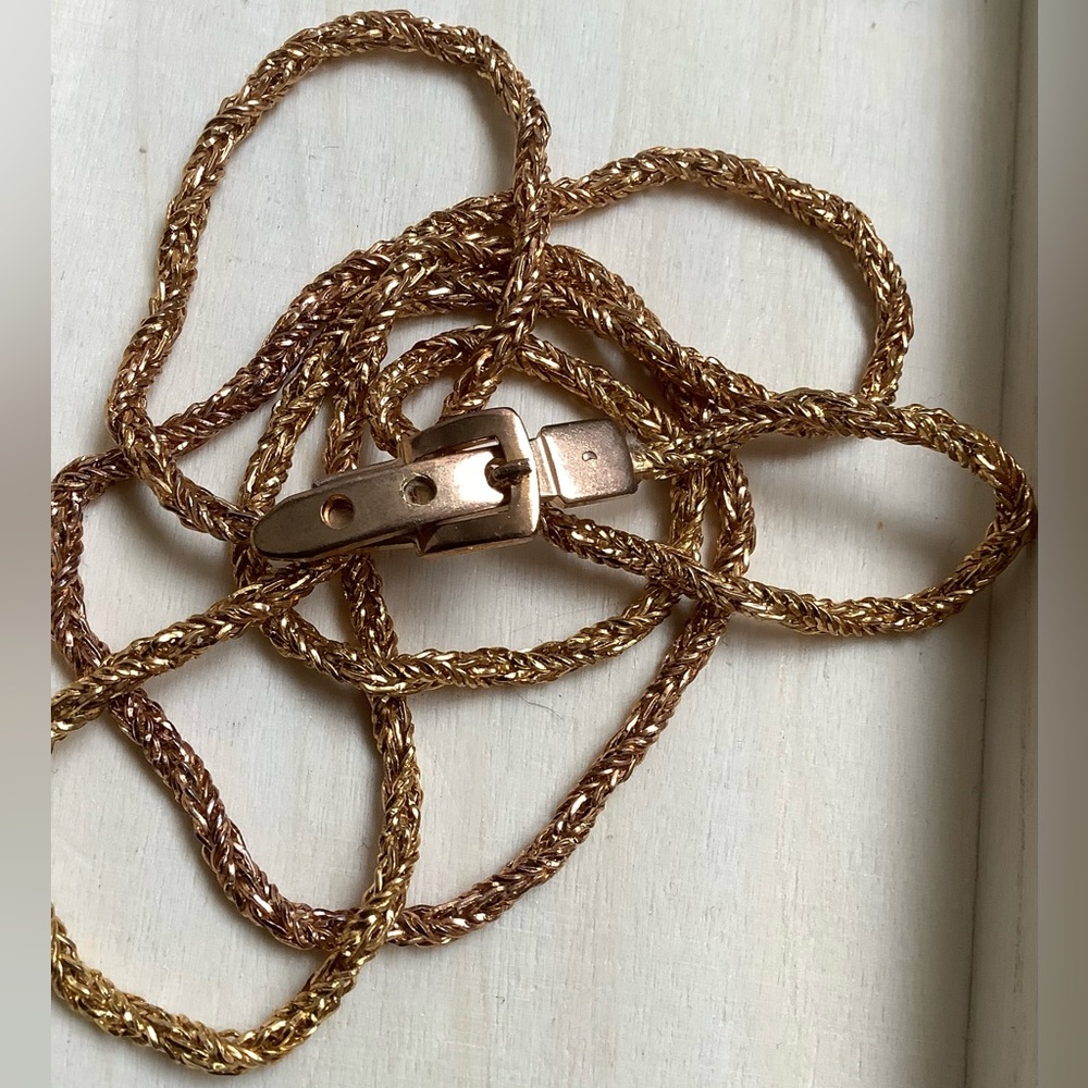 new vintage 32” belt 3 mm thick gold rope chain